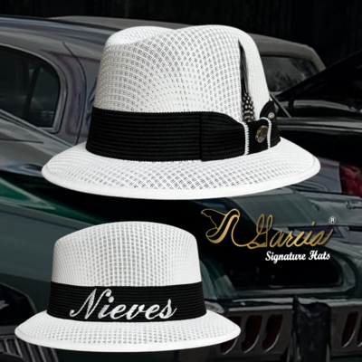 White Lowrider Derby w/ Embroidery