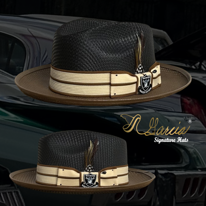 GARCIA HAT【60】ローライダー チカーノ ウエストコースト ブラウン Brown Lowrider Derby W/ Chicano Power Garcia Signature Hat