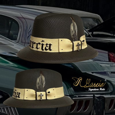 Chocolate Brown Lowrider Derby W/ Garcia Embroidery