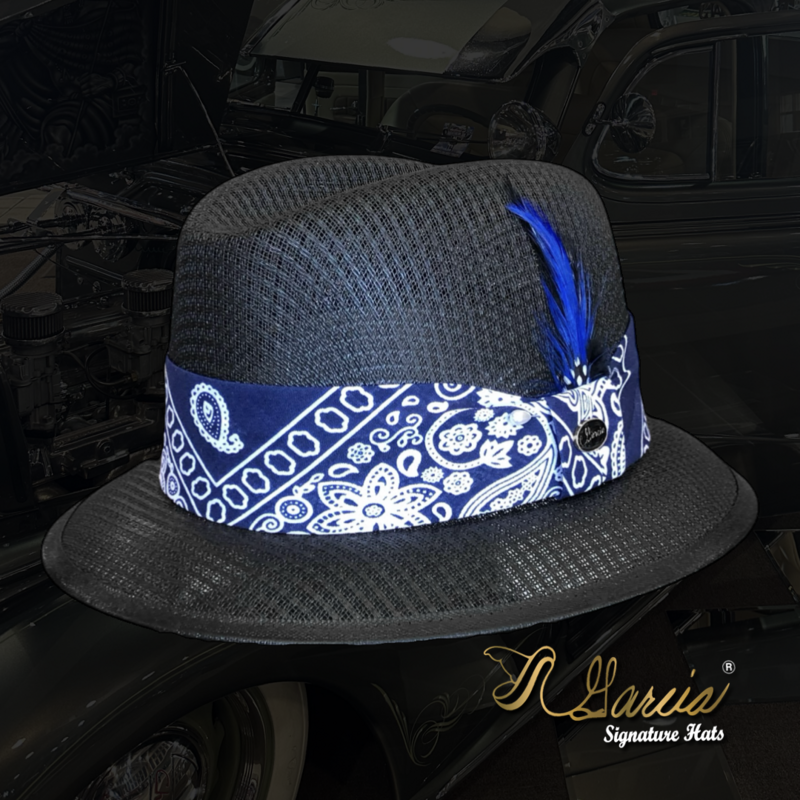 Black Classic Lowrider W/ Navy Bandana