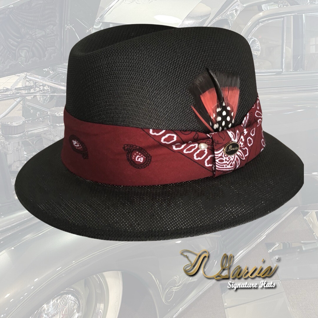 Black Golden Line Lowrider W/ Burgundy Bandana