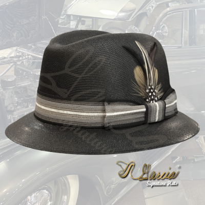 Black Golden Line Lowrider Derby W/ Vintage Hat Band