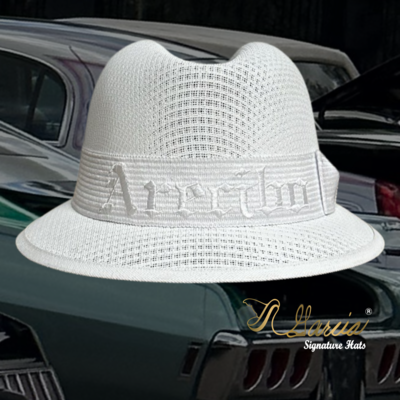 White on White Derby w/ Embroidery