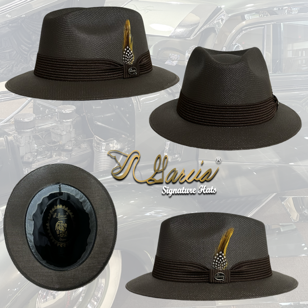 Brown Golden Line Short Brim Viejo Fedora