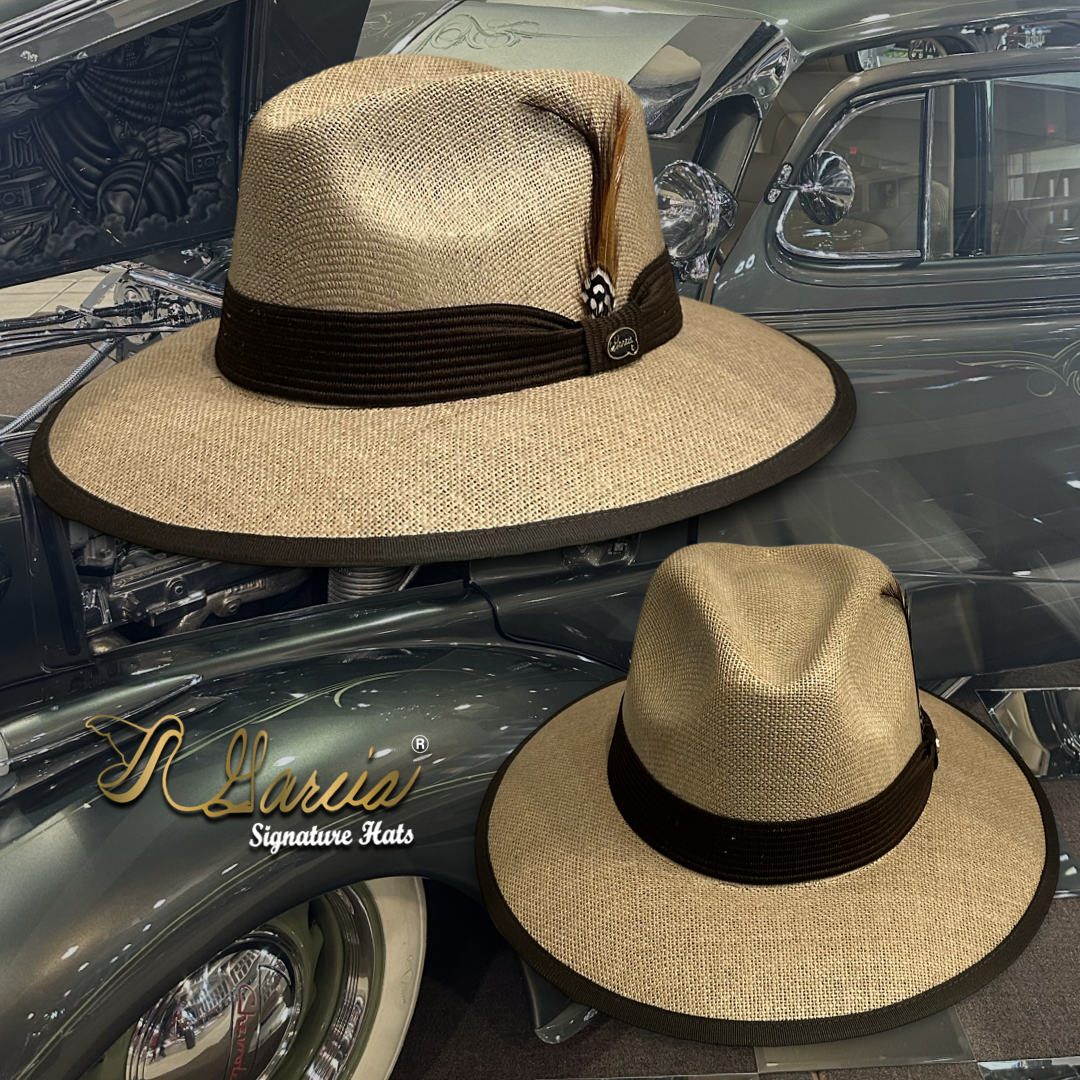 Yute Chuco Fedora w/ BROWN Trim