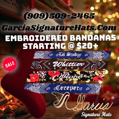 Custom Embroidered Bandana 