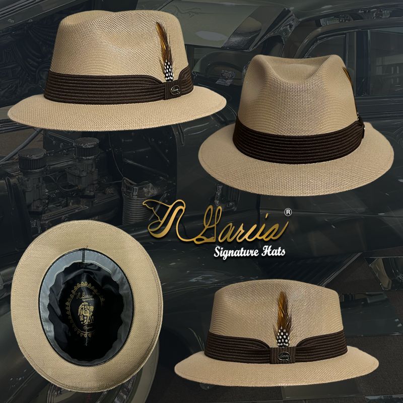 Mocha Golden Line Short Brim Viejo Fedora