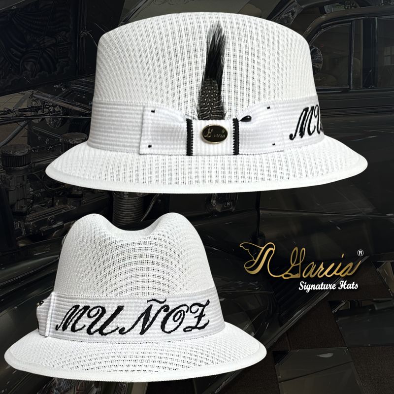 White Lowrider Derby W/ Embroidery