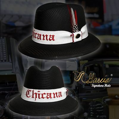 Black Derby w/ Chicana Embroidery