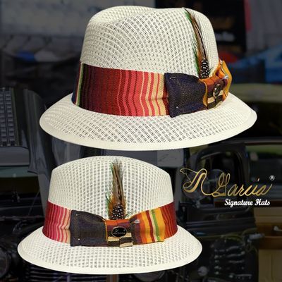 Custom White W/ Serape Band Lowrider Derby