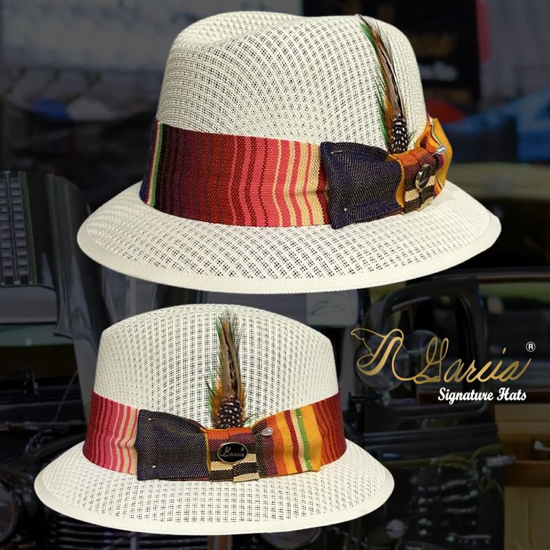 Custom White W/ Serape Band Lowrider Derby