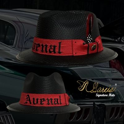 Black Short Brim Viejo W/ Embroidery