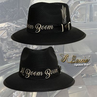 Black Viejo Fedora W/ Embroidery
