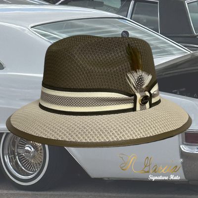 3 Tone Olive/ Kaki Viejo Fedora