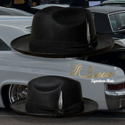 Flipped Golden Line Black Viejo Fedora