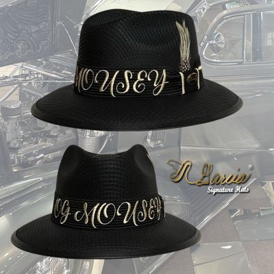 Black Viejo Fedora W/ Embroidery