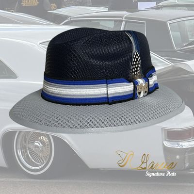 Custom Navy/ Grey Viejo Fedora
