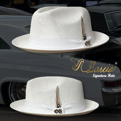 Flipped Golden Line White Viejo Fedora