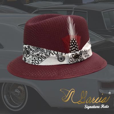 Custom Burgundy Classic Lowrider W/ White Bandana