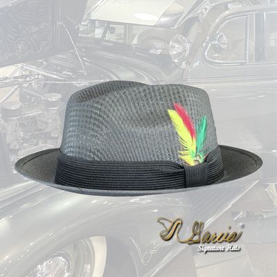 Black Flipped Short Brim Viejo