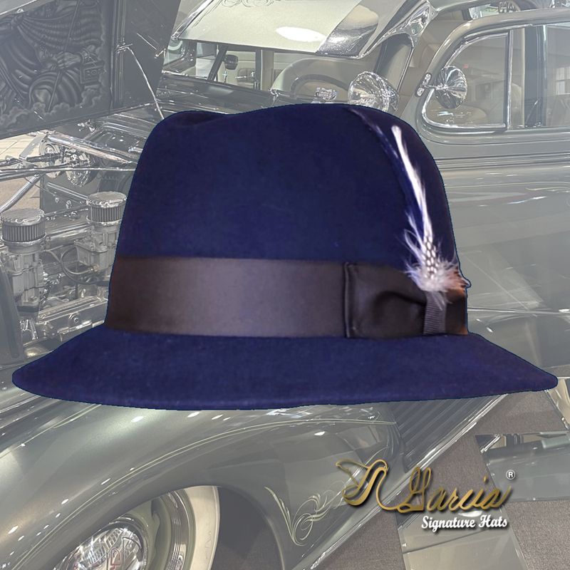 Navy Wool Lowrider Derby