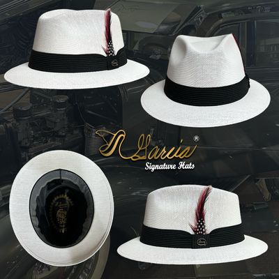 White Golden Line Short Brim Viejo Fedora