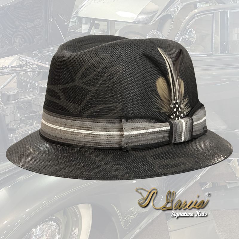 Black Golden Line Lowrider Derby W/ Vintage Hat Band