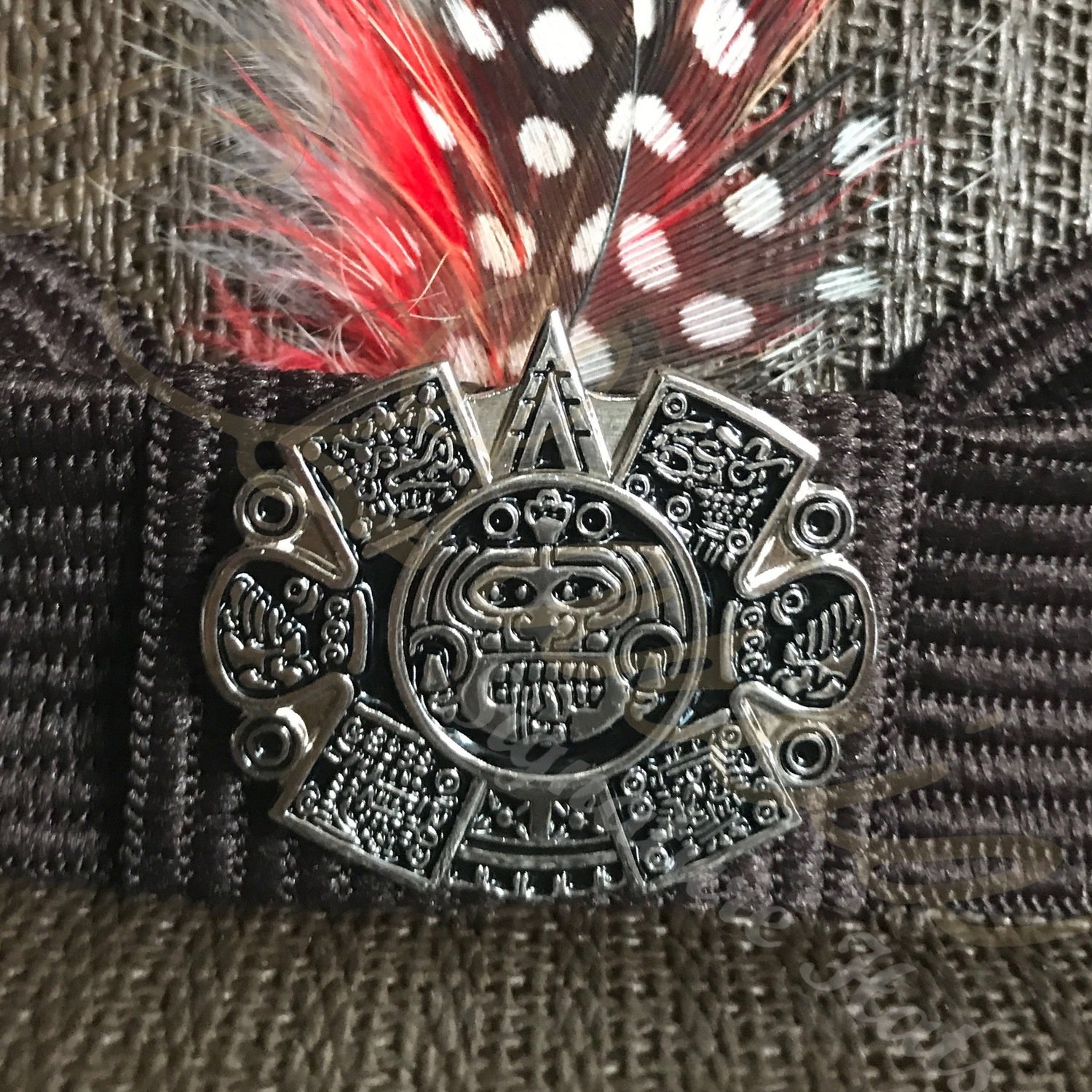 Aztec Calendar Hat Pin