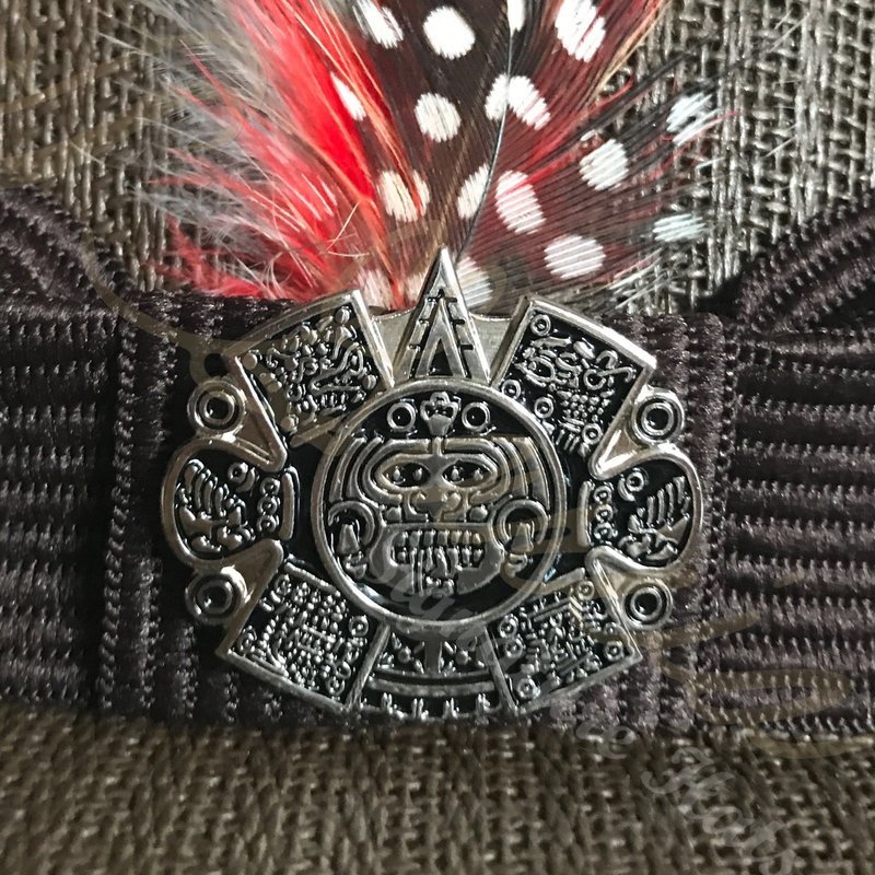 Aztec Calendar Hat Pin
