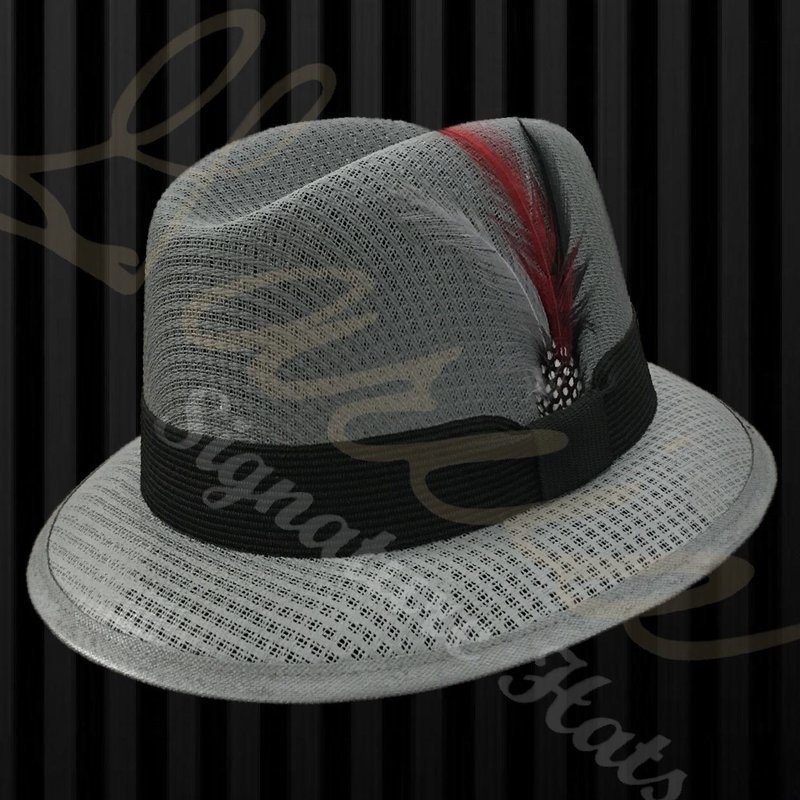 Mens Summit Two-Tone Black & Gray Center Dent Lowrider Hat – Derby Style, Made In Mexico