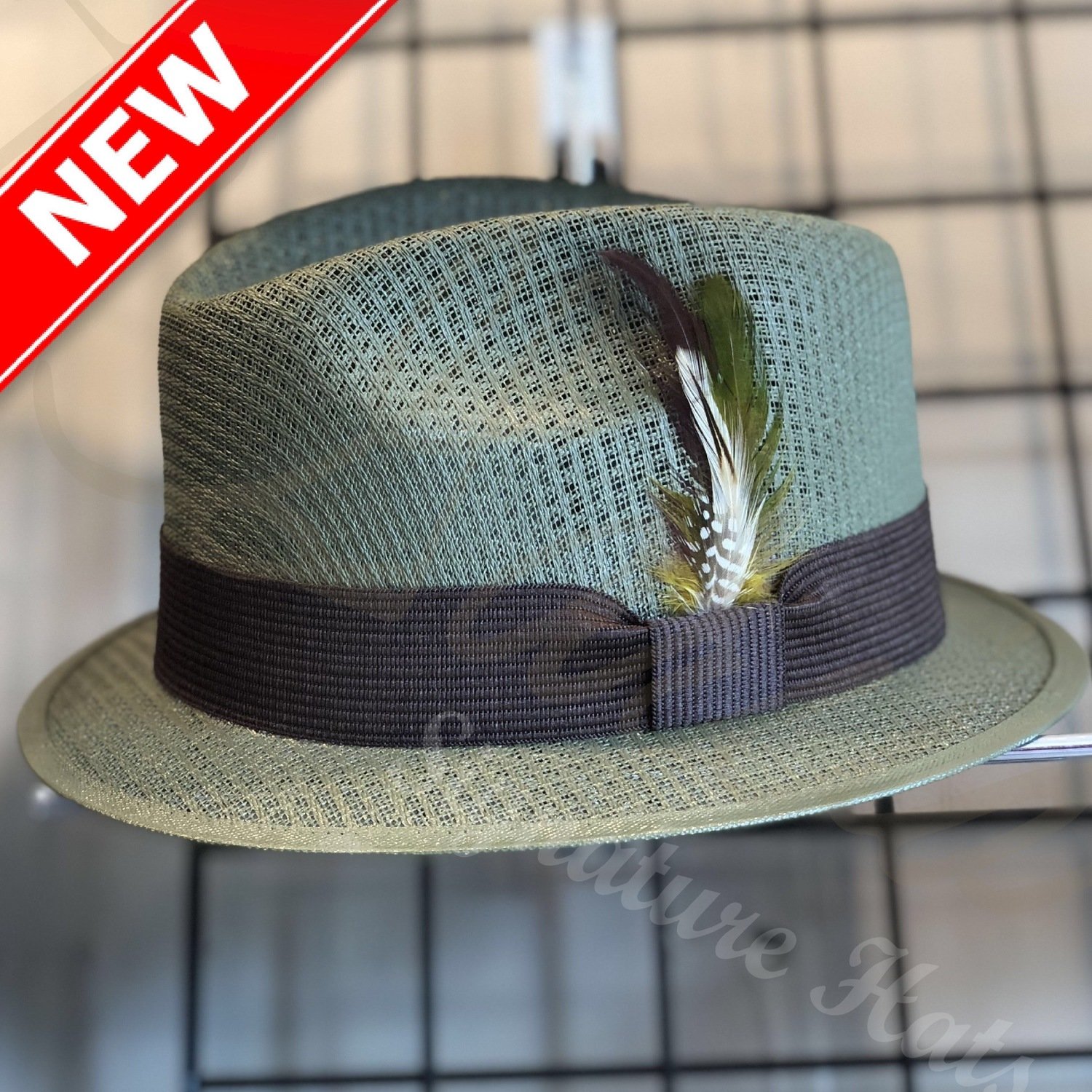 Olive Green Flipped Short Brim Viejo