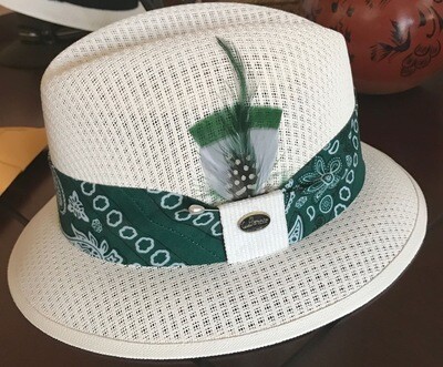 White Classic Lowrider W/ Green Bandana