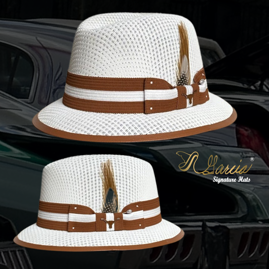 White Lowrider Derby W/ Orange Trim