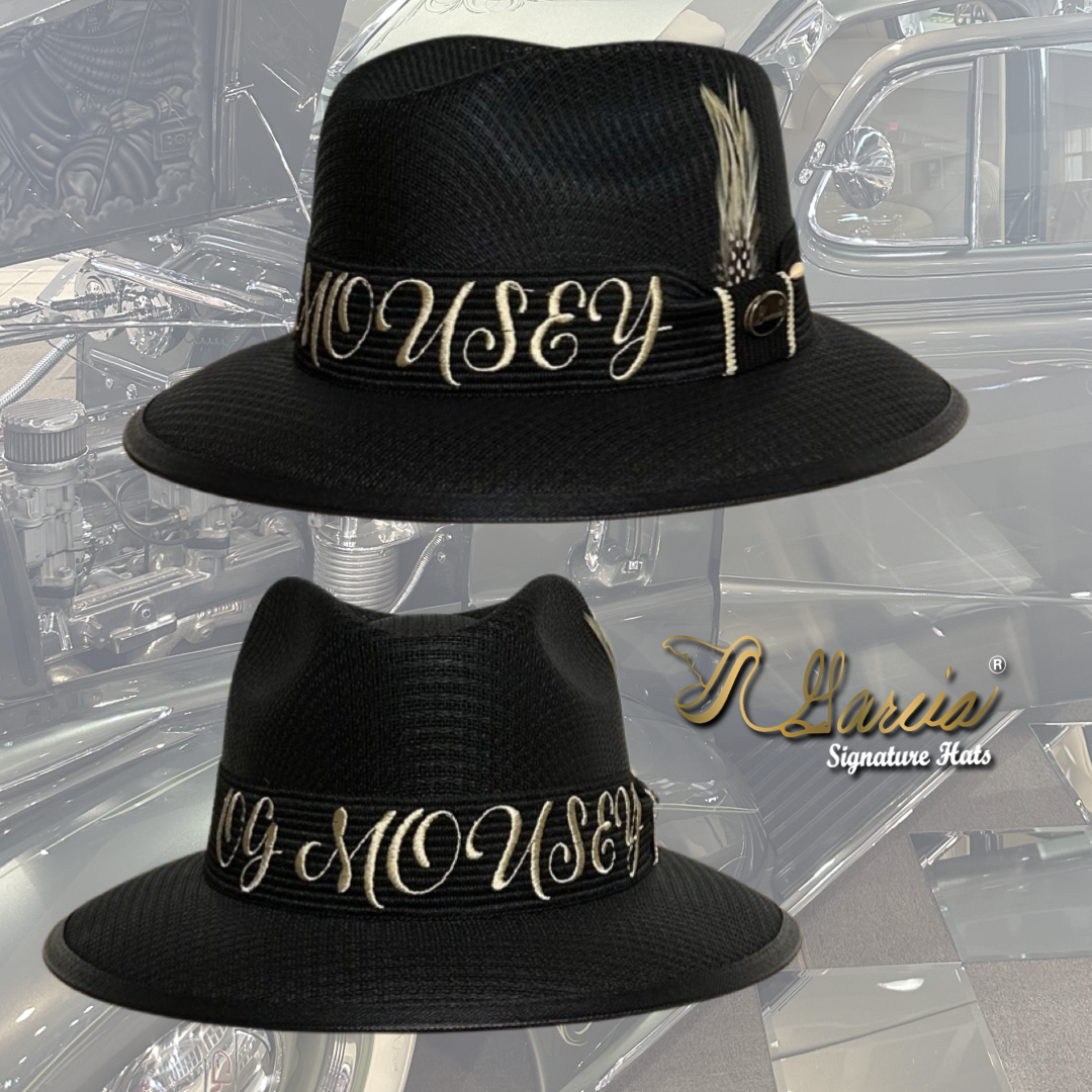 Black Viejo Fedora W/ Embroidery
