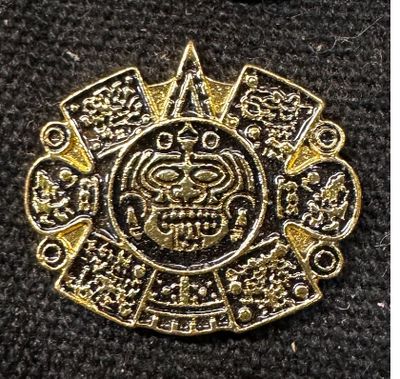 Aztec Calendar Hat Pin (GOLD) Aztec Calendar Hat Pin (GOLD)