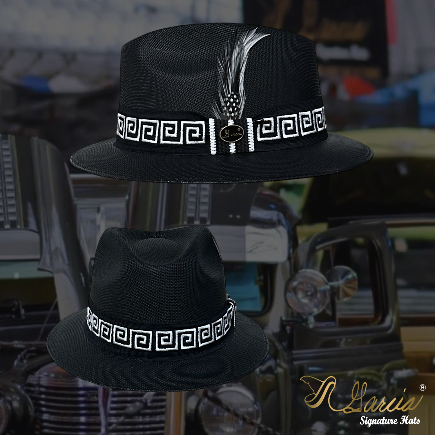 Black Short Brim W/ Tribal