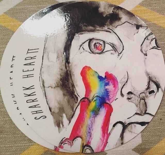 Sharkk Heartt Sticker