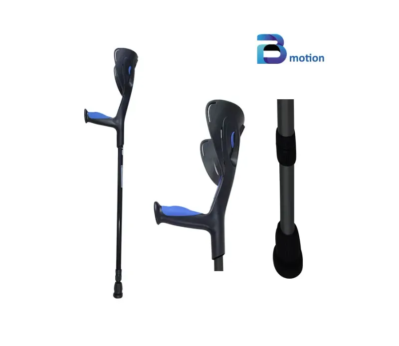 Muleta alumínio Comfort negro - EVOLUXION