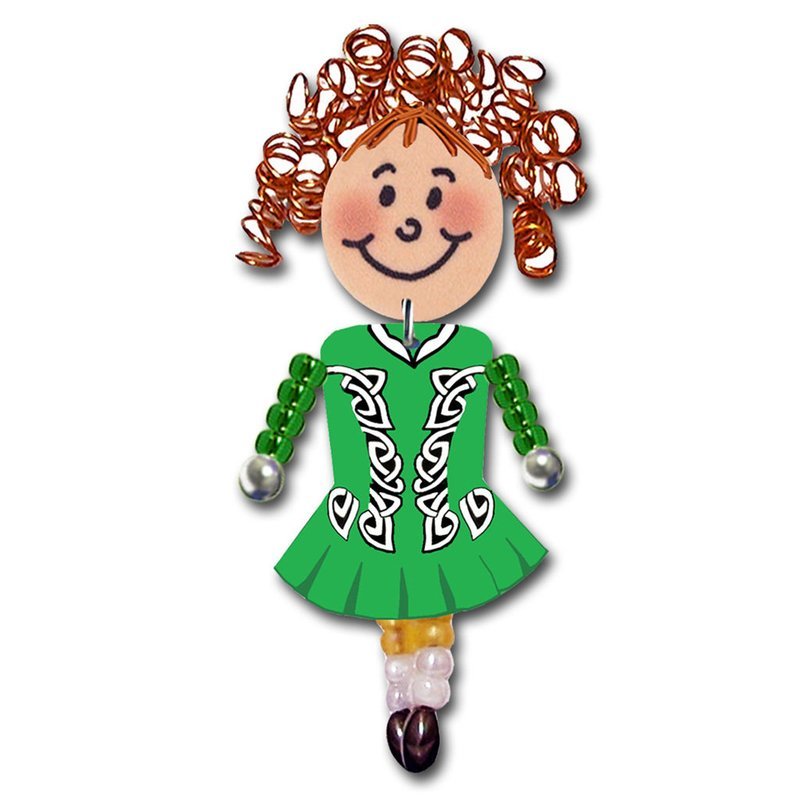Irish Dancer - Green, Black, White