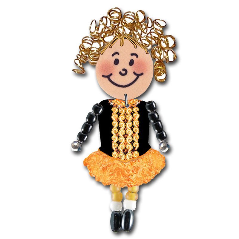 Irish Dancer - Orange, Black