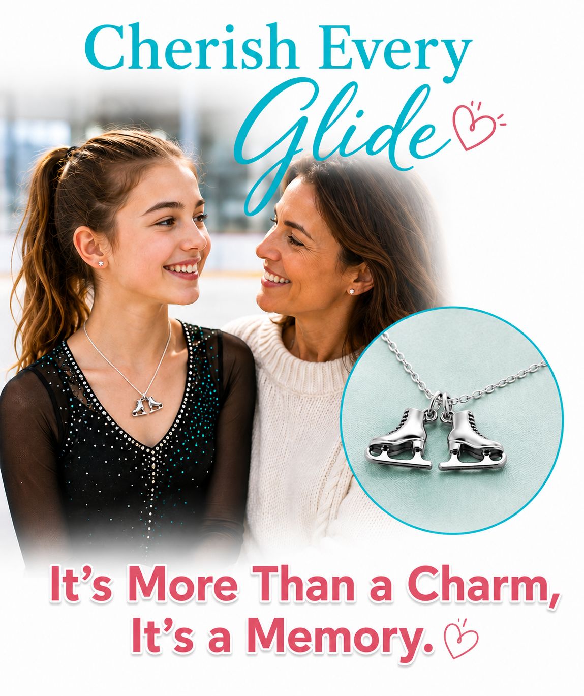 Skate Charm x 2 (chain not included)