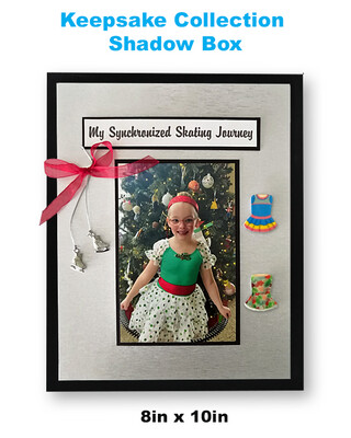 Curly Girlz Keepsake Dress Charms + 8 x 10 inch Shadow Box  (Holds up to 9 Dress Charms)