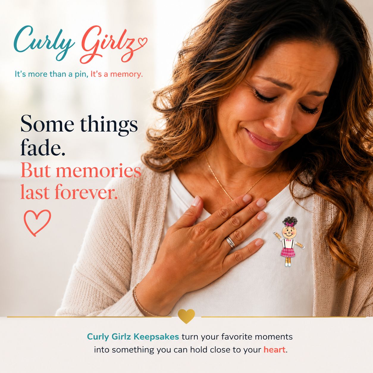Curly Girlz Keepsake Pin