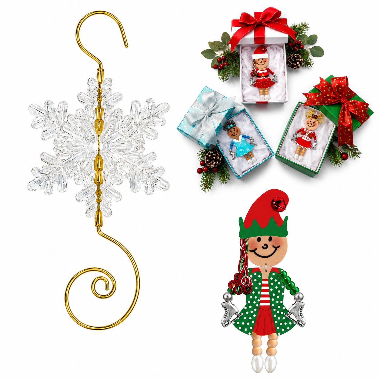Christmas Keepsake Ornament Gift Set - (4 Pack)
