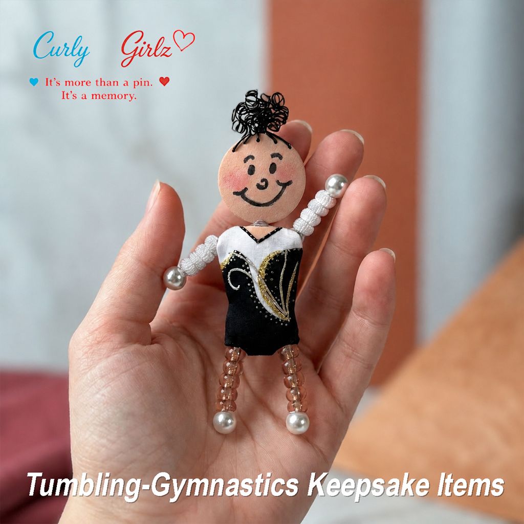 Curly Girlz Tumbling-Gymnastics  Keepsake Pin