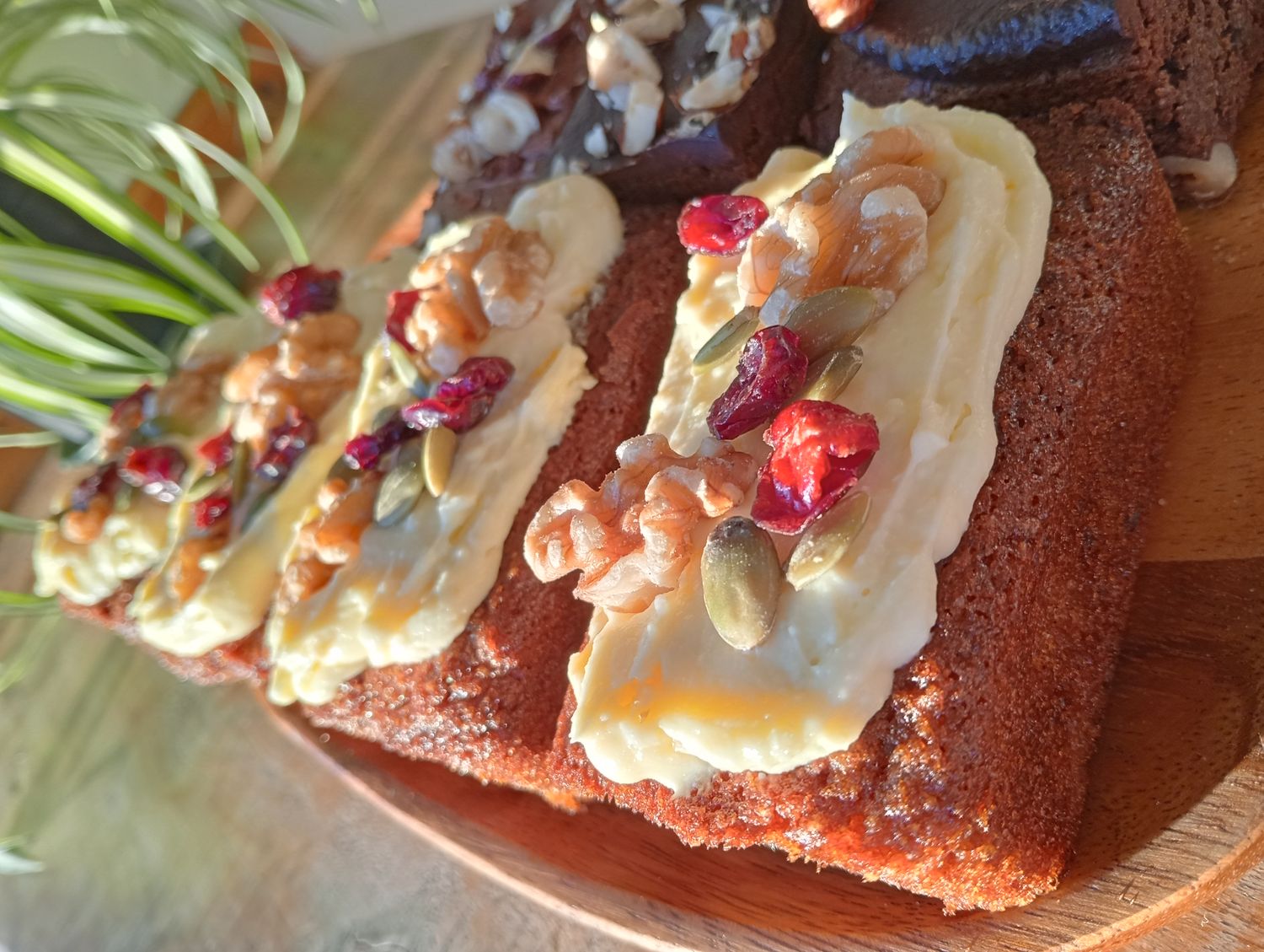 CARROT CAKE gluten free carrot cake with cream cheese icing.