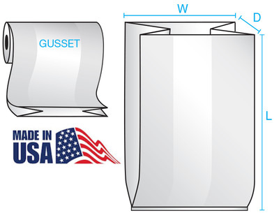 Poly Bags - Gusseted - On Rolls