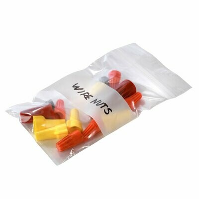 White Block 2 Mil Zip Top Bags