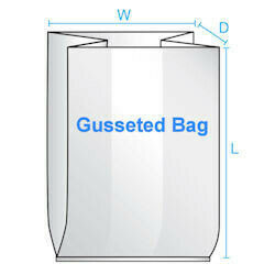 4X2X8 1 Mil  1000/CTN Gusseted Poly Bag