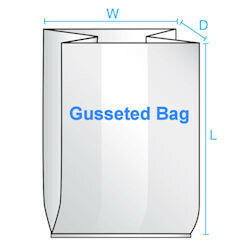 Gusseted Poly Bags  6X3X12 1 Mil  1000/CTN